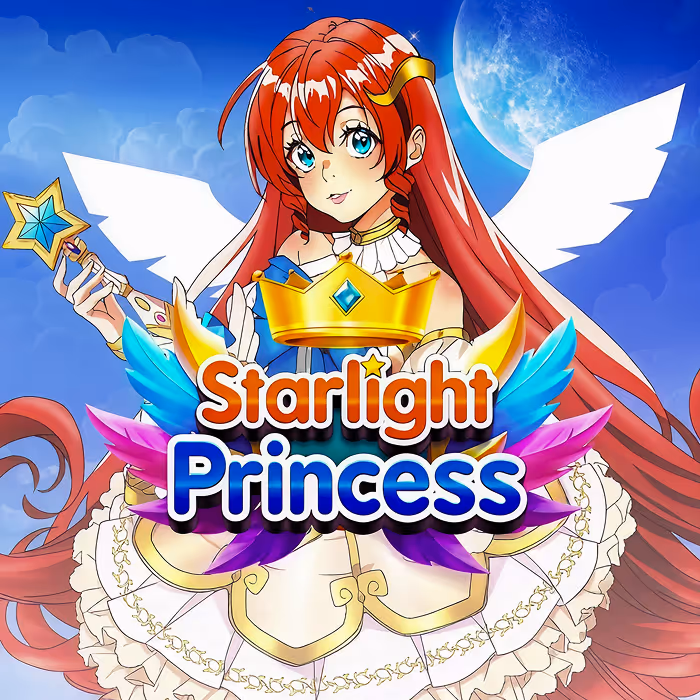 Starlight Princess Slot mit Anime-Prinzessin-Charakter mit kaskadierenden Gewinnen und magischen Symbolen